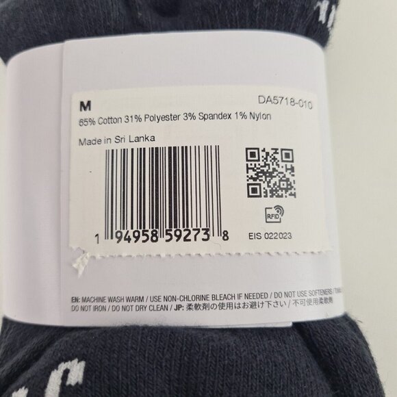 Jordan Essential Crew 3 Pack Men Socks Black Dri-Fit - Picture 5 of 5